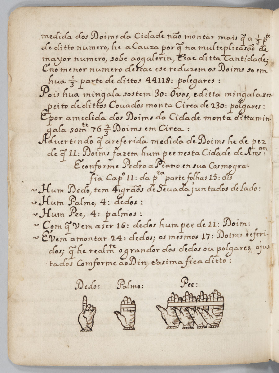Image of a manuscript with writing in Portuguese