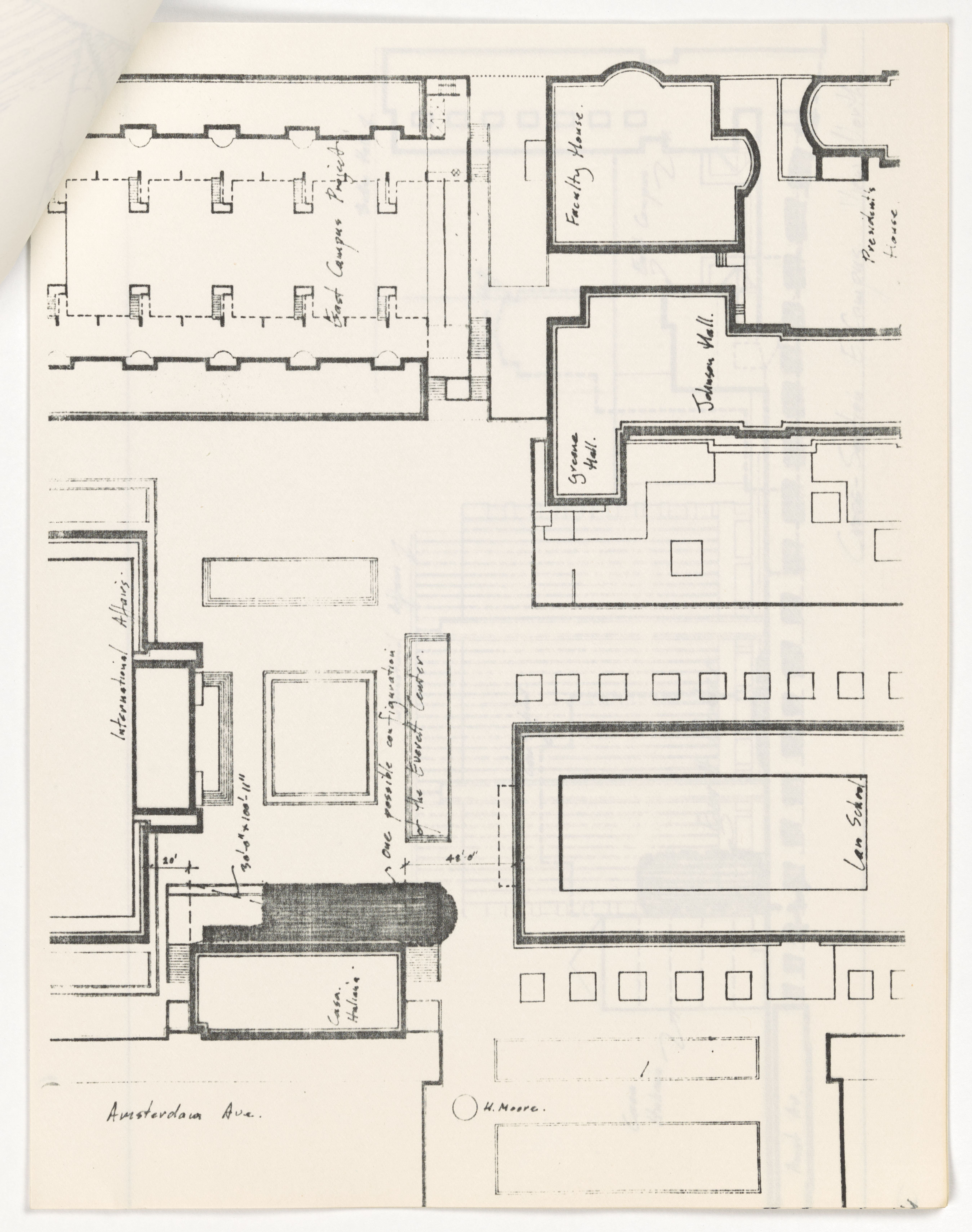 Architectural drawing of a building
